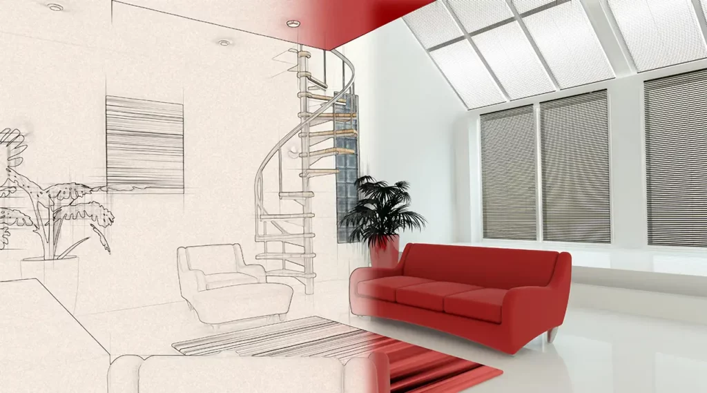 aménagement intérieur et la création de nouvelles pièces